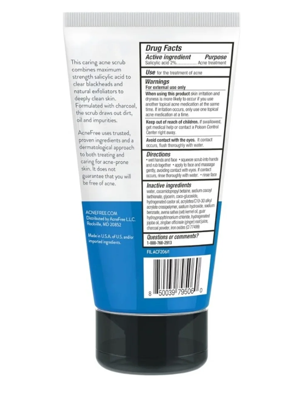Salicylic Acid Exfoliating Facial Scrub - Blue/White